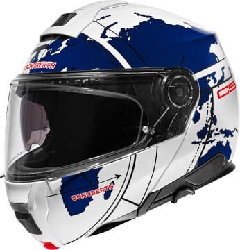 Schuberth C5 Globe Çene Açılır Kask Beyaz-Mavi