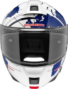 Schuberth C5 Globe Çene Açılır Kask Beyaz-Mavi