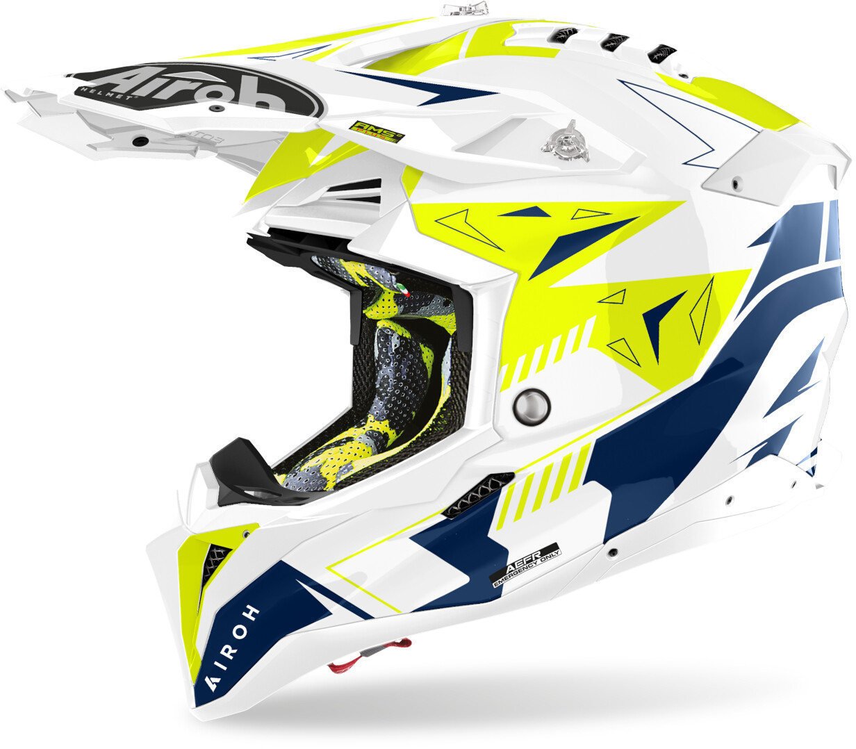 Airoh Aviator 3 Spin Kask Sarı/Mavi