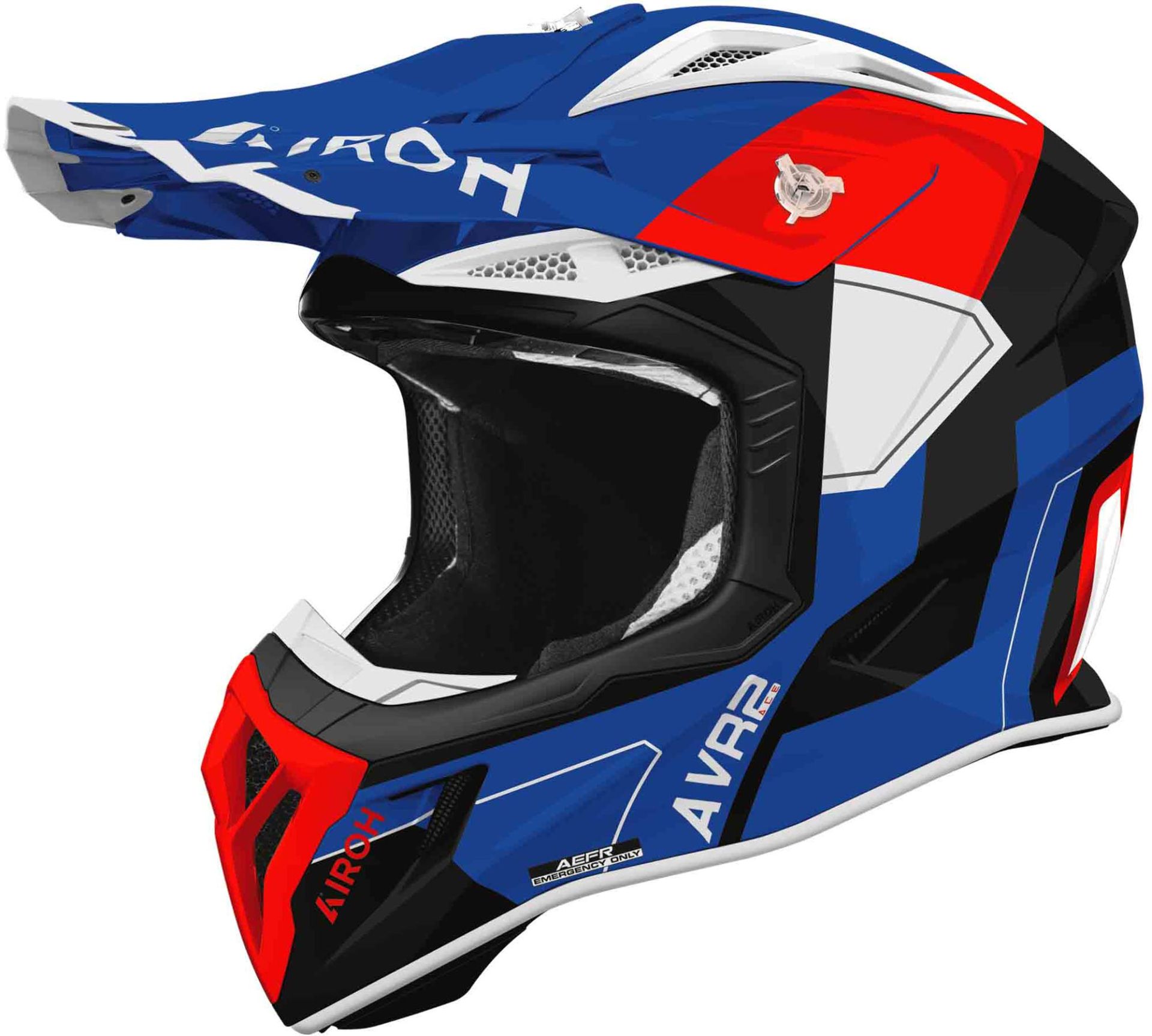 Airoh Aviator Ace 2 Shield Kapalı Kask Mavi-Beyaz-Kırmızı