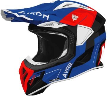 Airoh Aviator Ace 2 Shield Kapalı Kask Mavi-Beyaz-Kırmızı