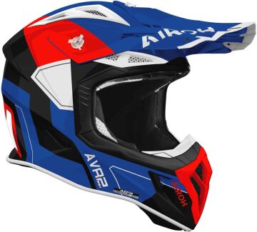 Airoh Aviator Ace 2 Shield Kapalı Kask Mavi-Beyaz-Kırmızı