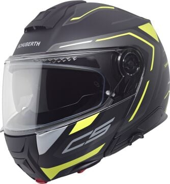 Schuberth C5 Omega Çene Açılır Kask Mat Siyah-Sarı