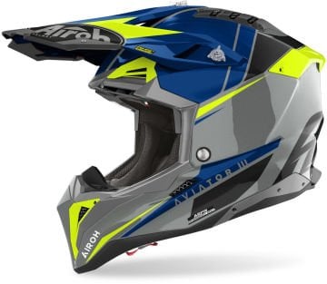 Airoh Aviator 3 Push Kask Mavi