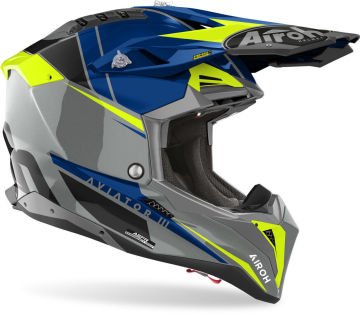 Airoh Aviator 3 Push Kask Mavi