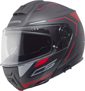Schuberth C5 Omega Çene Açılır Kask Anthracite Matt/Black/Red