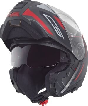 Schuberth C5 Omega Çene Açılır Kask Anthracite Matt/Black/Red