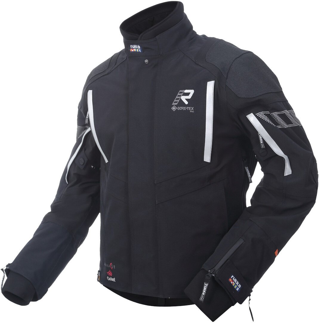 Rukka Shield-RD Waterproof Gore-Tex Tekstil Motosiklet Mont Siyah-Beyaz