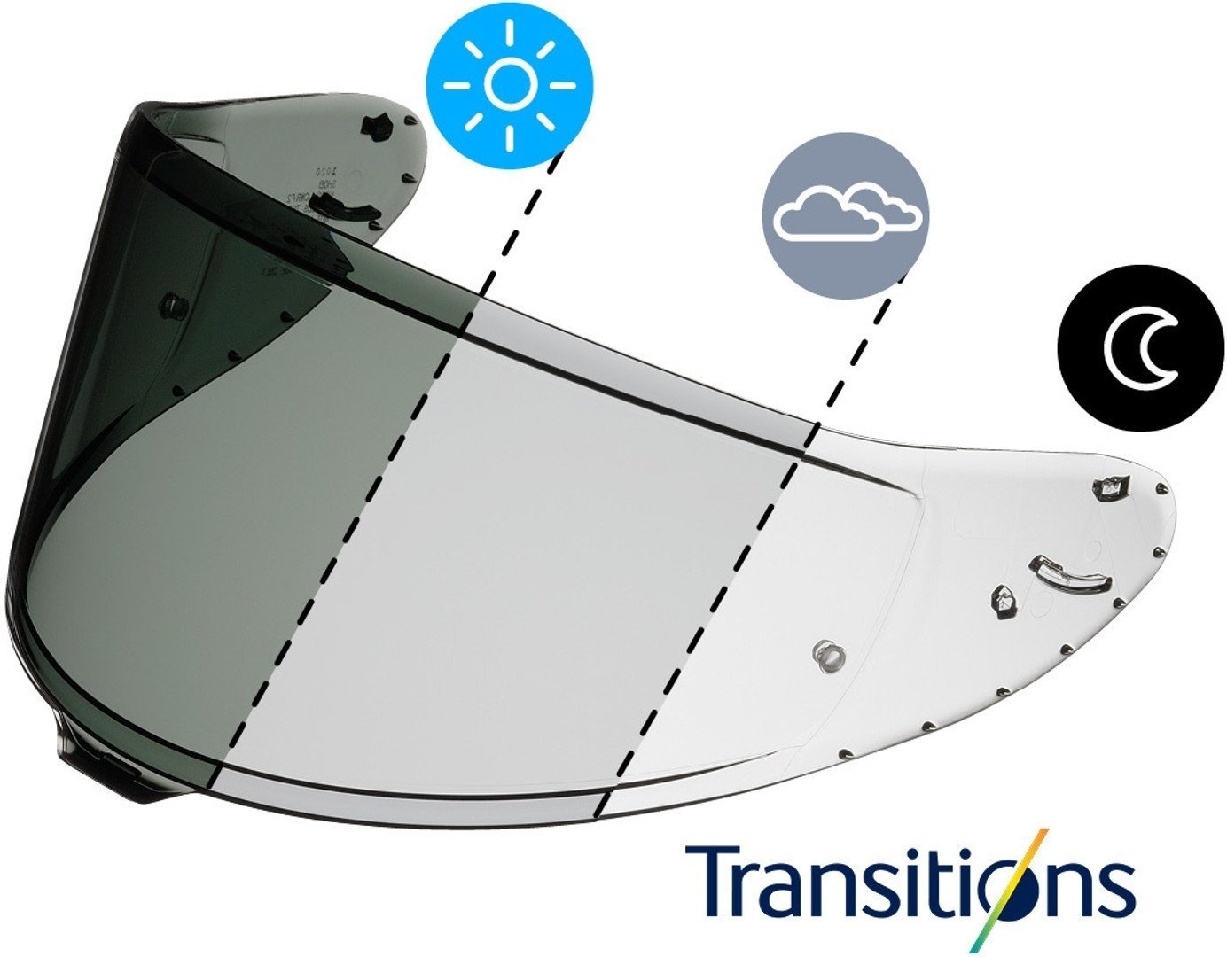 Shoei CWR-F2PN Kask Camı Photochromic (Nxr 2 - X-Spirit Pro)