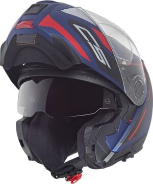 Schuberth C5 Omega Çene Açılır Kask Mat Mavi-Kırmızı