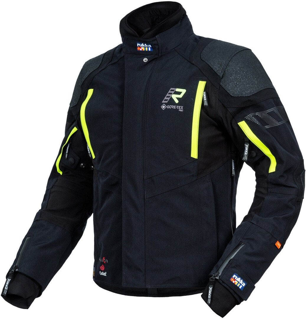 Rukka Shield-RD Waterproof Gore-Tex Tekstil Motosiklet Mont Siyah-Sarı