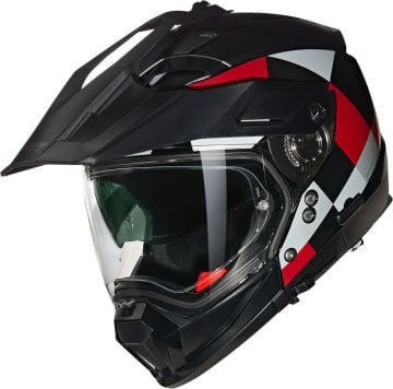 Nolan N70-2X Ruvido N-Com Çene Çıkabilir Kask Siyah/Gri/Kırmızı