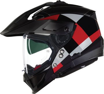 Nolan N70-2X Ruvido N-Com Çene Çıkabilir Kask Siyah/Gri/Kırmızı