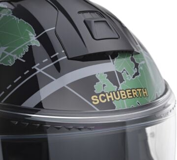 Schuberth C5 Globe Çene Açılır Kask Mat Siyah-Yeşil