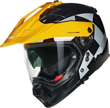 Nolan N70-2X Ruvido N-Com Çene Çıkabilir Kask Siyah/Gri/Sarı