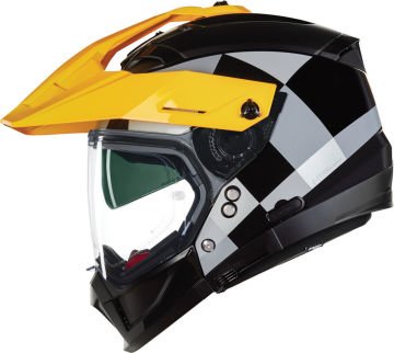 Nolan N70-2X Ruvido N-Com Çene Çıkabilir Kask Siyah/Gri/Sarı
