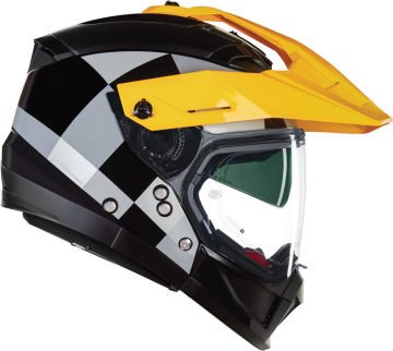 Nolan N70-2X Ruvido N-Com Çene Çıkabilir Kask Siyah/Gri/Sarı