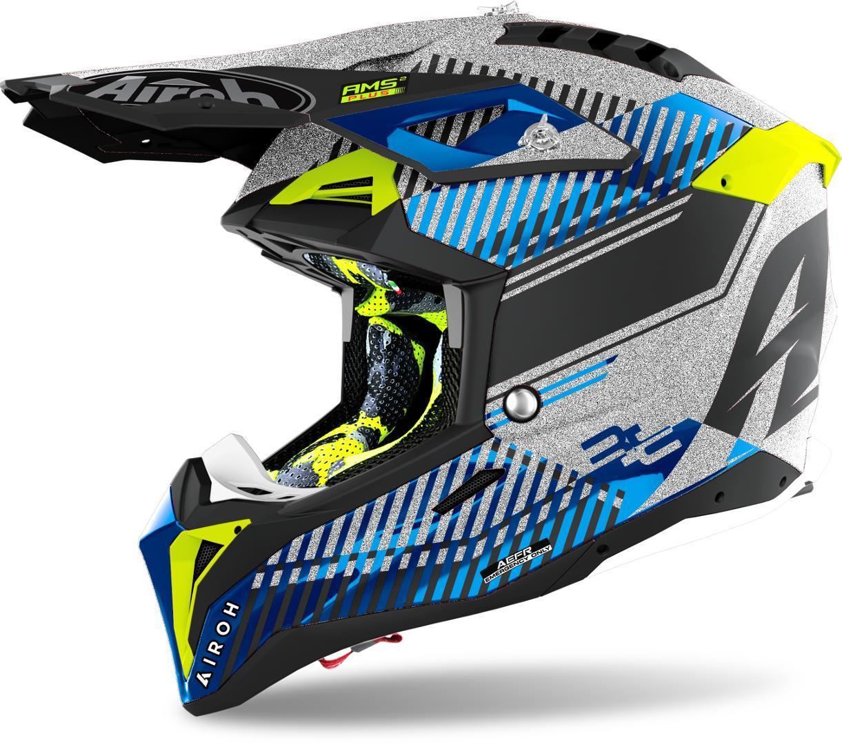 Airoh Aviator 3 Wave Carbon Kask Mavi