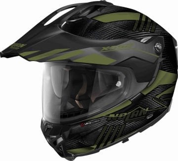 Nolan X-552 Ultra Carbon Wingsuit N-Com Kapalı Kask Mat Siyah/Yeşil