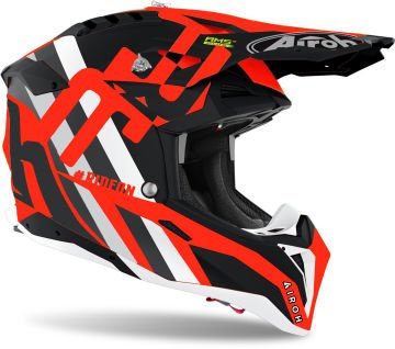 Airoh Aviator 3 Rainbow Carbon Kask Mat Kırmızı
