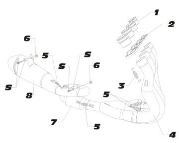 Yamaha Yzf R6 R-55 Paslanmaz Çelik Komple Yoshimura Egzoz 2008-2016