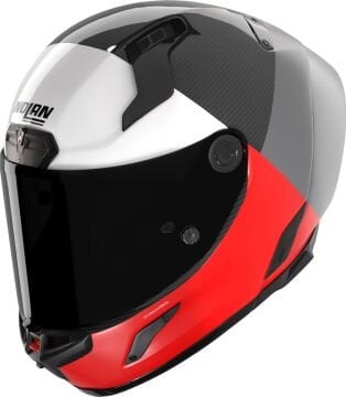 Nolan X-804 RS Ultra Carbon Blocco Kask Gri-Kırmızı