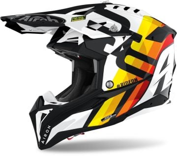 Airoh Aviator 3 Rainbow Carbon Kask Beyaz