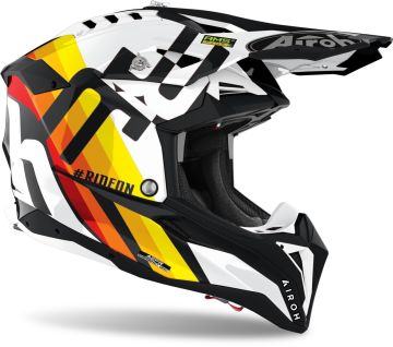 Airoh Aviator 3 Rainbow Carbon Kask Beyaz