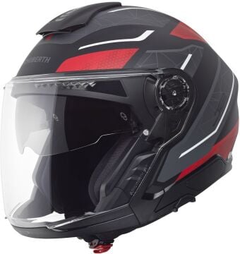 Schuberth J2 Sigma Jet Kask Gri-Kırmızı