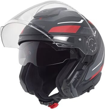 Schuberth J2 Sigma Jet Kask Gri-Kırmızı
