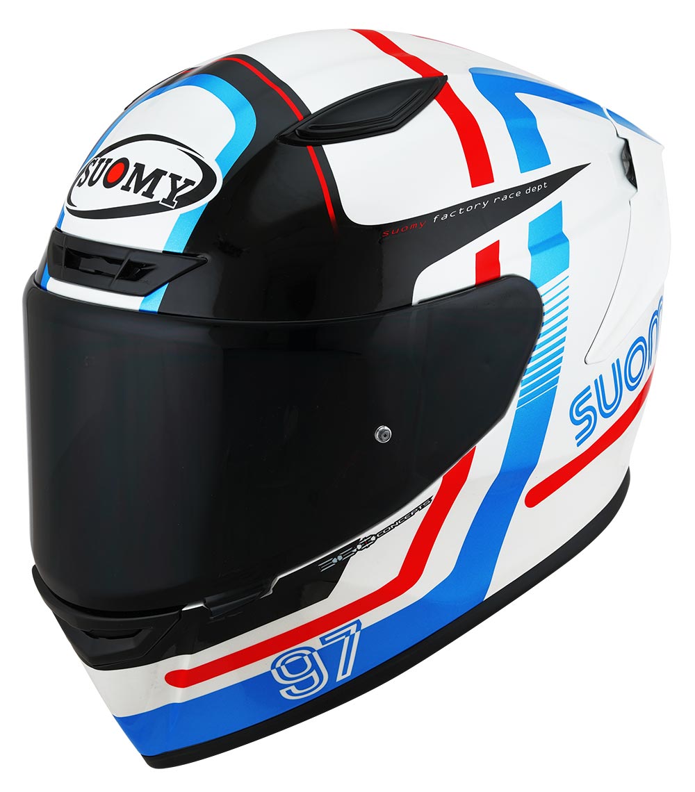 Suomy Track-1 Ninety Seven Kask Beyaz/Kırmızı