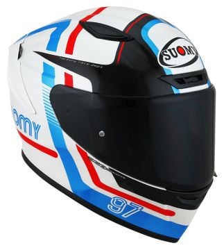 Suomy Track-1 Ninety Seven Kask Beyaz/Kırmızı
