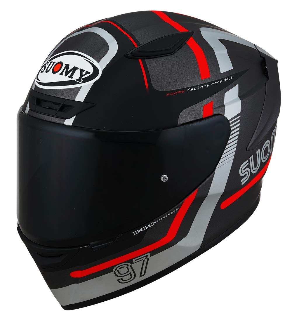 Suomy Track-1 Ninety Seven Kask Siyah/Kırmızı