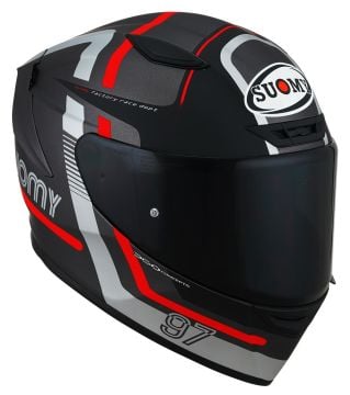 Suomy Track-1 Ninety Seven Kask Siyah/Kırmızı