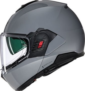 Nolan N120-1 Classico N-Com Çenesi Arkaya Açılır Kask Gri