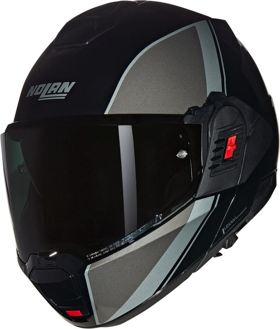 Nolan N120-1 Verniciatura Speciale N-Com Çene Arkaya Açılır Kask Siyah/Gri/Gümüş