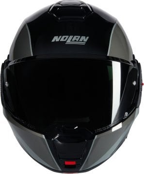 Nolan N120-1 Verniciatura Speciale N-Com Çene Arkaya Açılır Kask Siyah/Gri/Gümüş