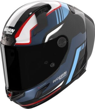 Nolan X-804 RS Ultra Karbon Piega Kask Mavi-Kırmızı