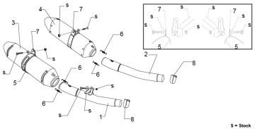 Kawasaki Zx14r R77 Karbon Kapak Çift Tüp Egzoz 2012-2014