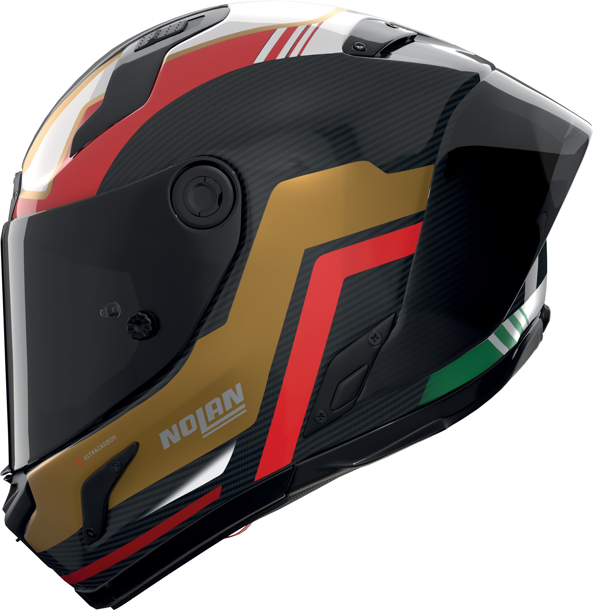 Nolan X-804 RS Ultra Karbon Piega Kask Altın-Kırmızı