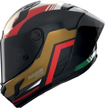 Nolan X-804 RS Ultra Karbon Piega Kask Altın-Kırmızı