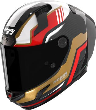 Nolan X-804 RS Ultra Karbon Piega Kask Altın-Kırmızı