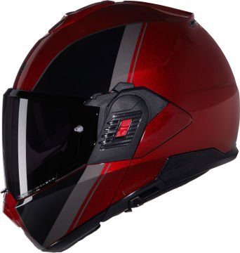 Nolan N120-1 Verniciatura Speciale N-Com Çenesi Arkaya Açılır Kask Kırmızı/Siyah