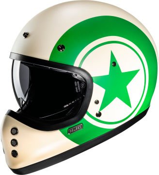 HJC V60 Nyx Kapalı Kask Beyaz-Yeşil