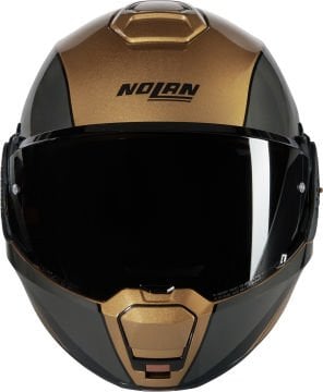 Nolan N120-1 Verniciatura Speciale N-Com Çenesi Arkaya Açılır Kask Koyu Sarı/Gri