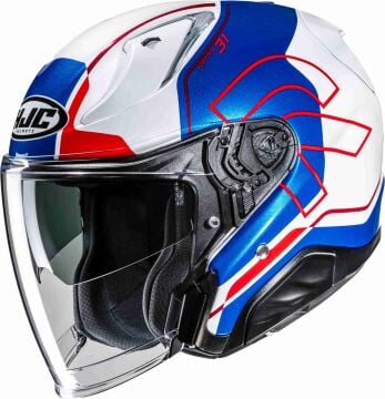 HJC RPHA 31 Dreen Açık Kask Beyaz-Mavi-Kırmızı