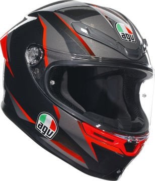 Agv K6 S Slashcut Kask Siyah-Kırmızı