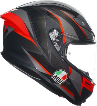 Agv K6 S Slashcut Kask Siyah-Kırmızı