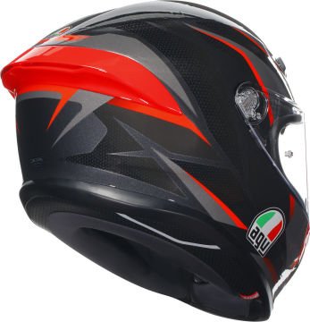 Agv K6 S Slashcut Kask Siyah-Kırmızı