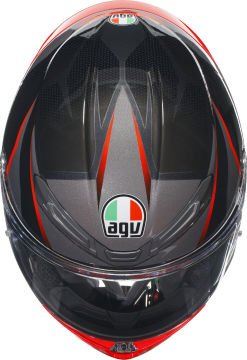 Agv K6 S Slashcut Kask Siyah-Kırmızı